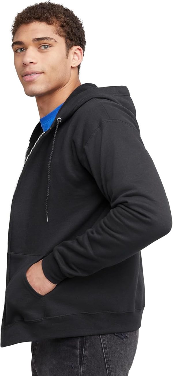 Hanes Men's EcoSmart Fleece Full-Zip Hoodie Sweatshirt - Image 2