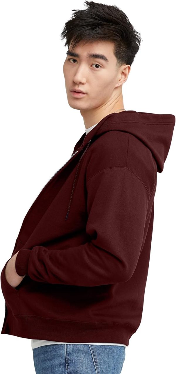 Hanes Men's EcoSmart Fleece Full-Zip Hoodie Sweatshirt - Image 3