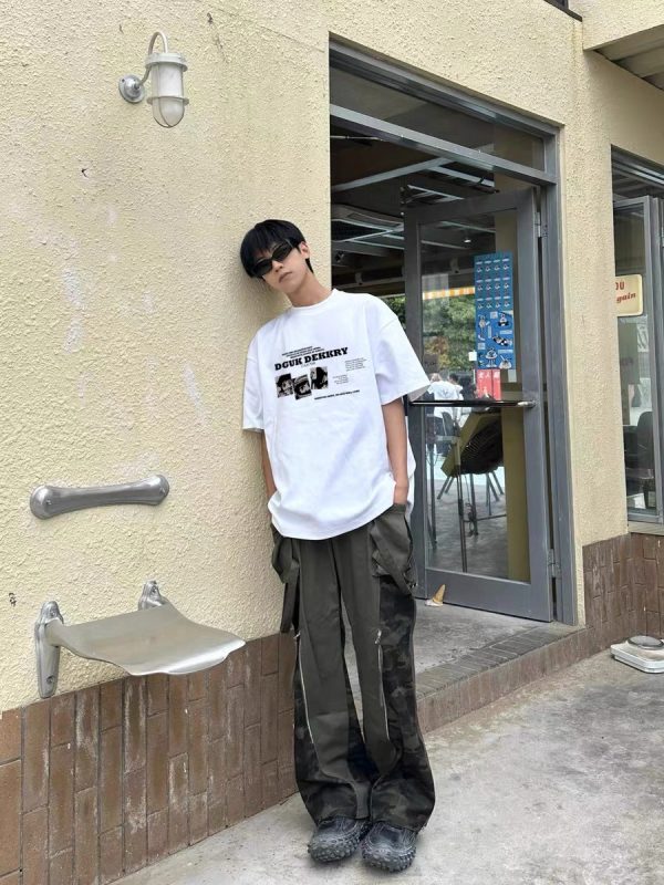 Pure Cotton Summer Round Neck Short Sleeve T-shirt - Image 2