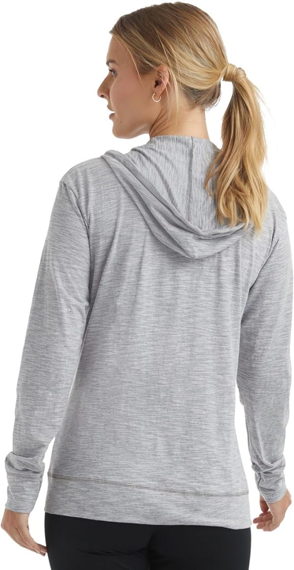 Hanes Women’s Slub Knit Full-Zip Hoodie, Textured Cotton Zip-Up T-Shirt Hoodie for Women - Image 3